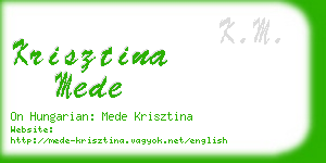 krisztina mede business card